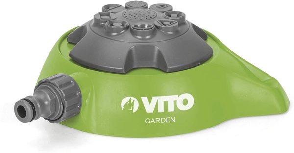 VITO Garden - 360° 8 Sprüh-Funktionen Rasensprenger, Kreis-Rasensprinkler
