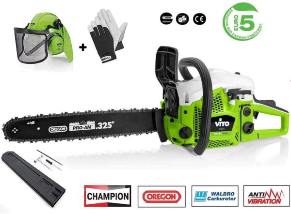 VITO Professional 2.45PS Benzin Kettensäge MS 45cm  Motorkettensäge
