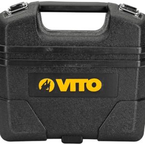 VITO Professional Akkubohrschrauber 14.4V mit LED-Licht und Kapazitätsanzeige | 2x Li-Ion 2Ah, Ladegerät | Akkuschrauber in ergonomischer Bauform, Drehmoment: 40 nM, 1,14 kg mit Koffer und Zubehör