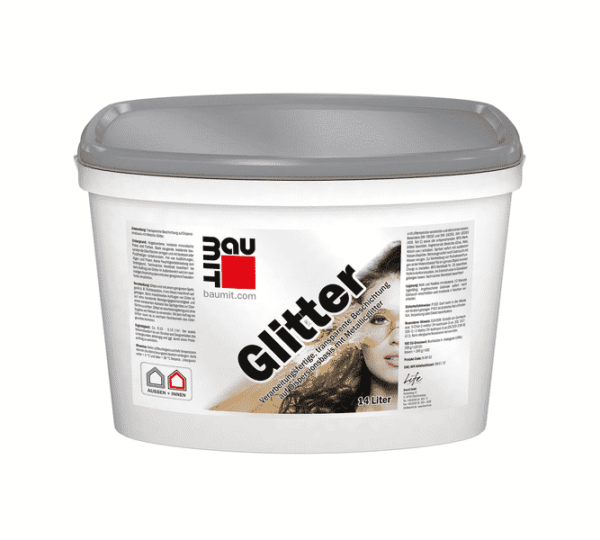 Baumit Glitter Transparente Beschichtung auf Dispersionsbasis mit Metallic-Glitter