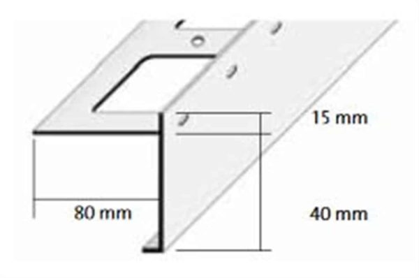 DURABAL BS Balkonwinkel Alu grau 3,00m/55,0mm