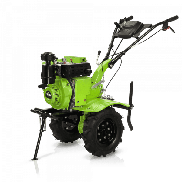 VITO 7PS Diesel E-Starter Motorhacke Direktantrieb - Pflug + Bodenfräse 115cm Arbeitsbreite