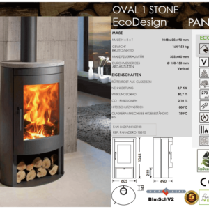 Kaminofen Oval 1 Stone Ecodesign