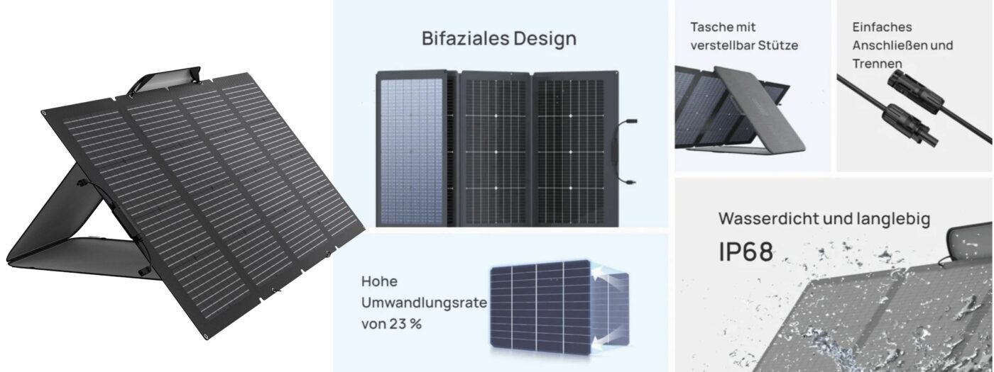 EcoFlow Solarpanel 220W bifazial