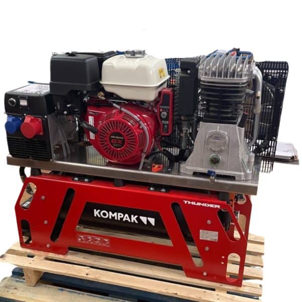 statische kompressor mit benzinmotor kompak kp130h t