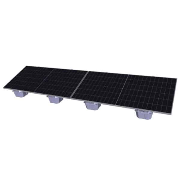 Solarhalterung flachdach | Montagewanne Landblock für Solar und Photovoltaik