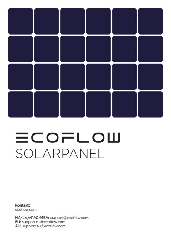 EcoFlow 400W Tragbares Solarpanel User Manual V0.1 page 0001