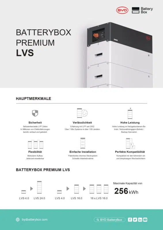 BYD B-BOX PREMIUM LVS 4.0 Solarspeicher 4,0 kWh